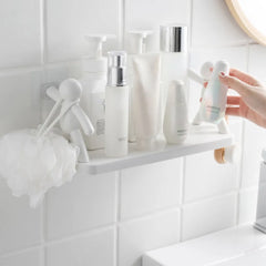 1pc petite personne support de rangement dessin animé Non poinçon support de rangement toilette salle de bain cosmétiques support de rangement assaisonnement pot tri support