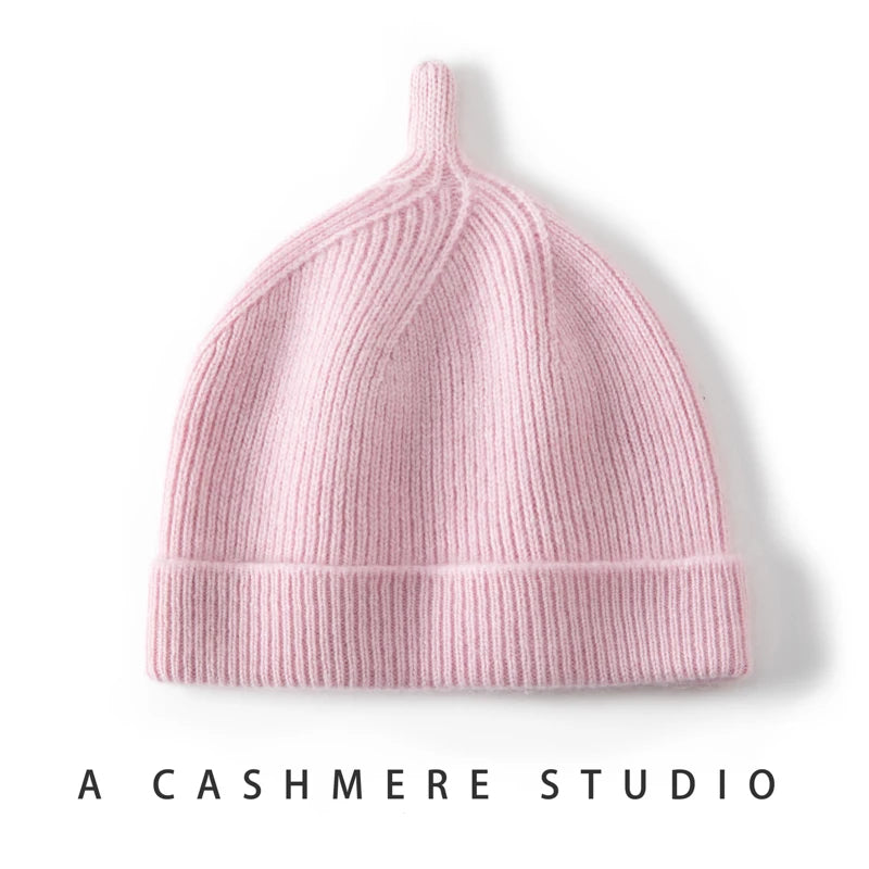 Garder au chaud chapeau d'hiver pour enfants unisexe tricot casquette enfants 100% cachemire Skullies chapeaux pour garçons Bonnet filles casquettes accessoires