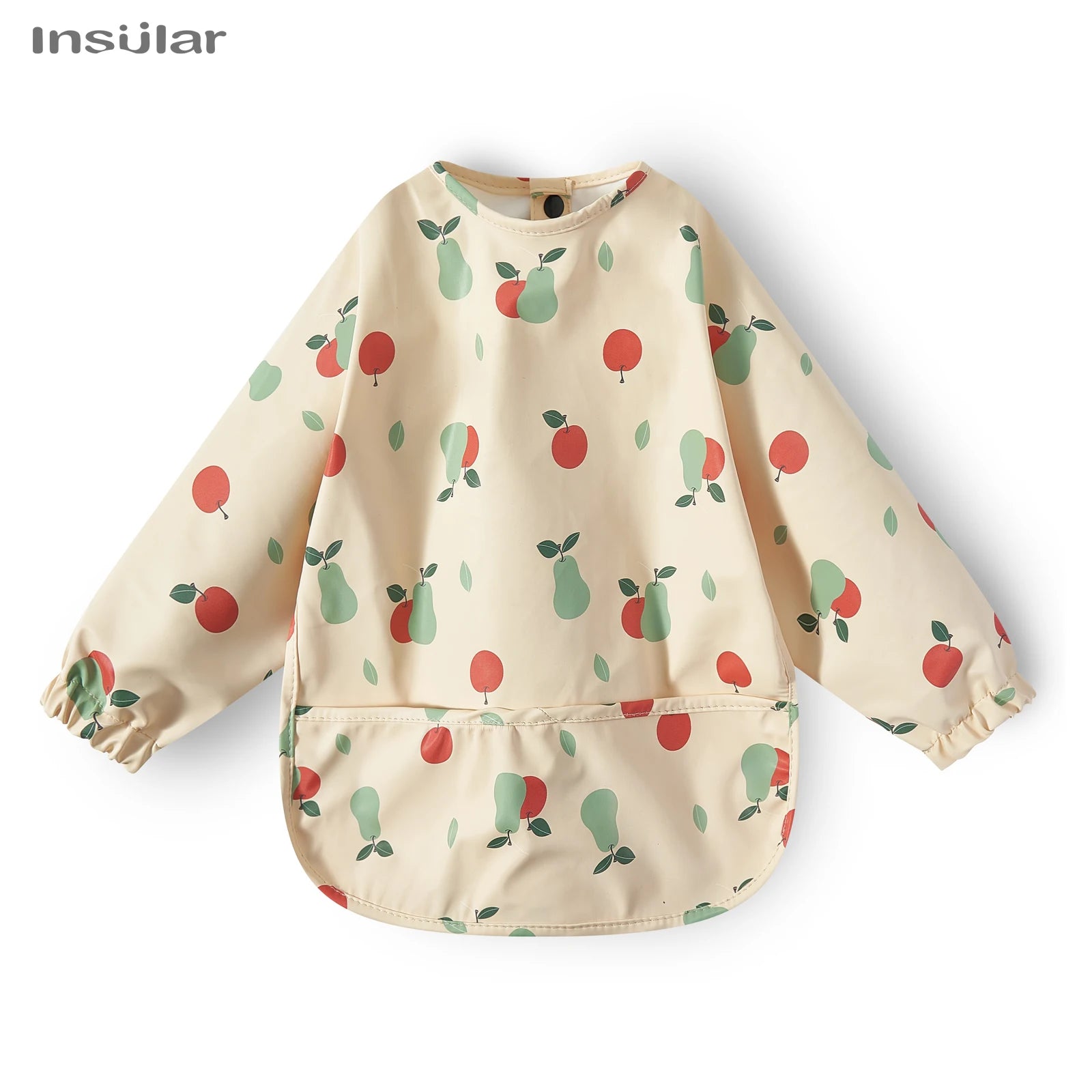 Nouveau bavoir bébé avec poche pour accessoires d'alimentation bavoirs pour enfants imperméable à manches longues bavoirs tabliers à manches longues