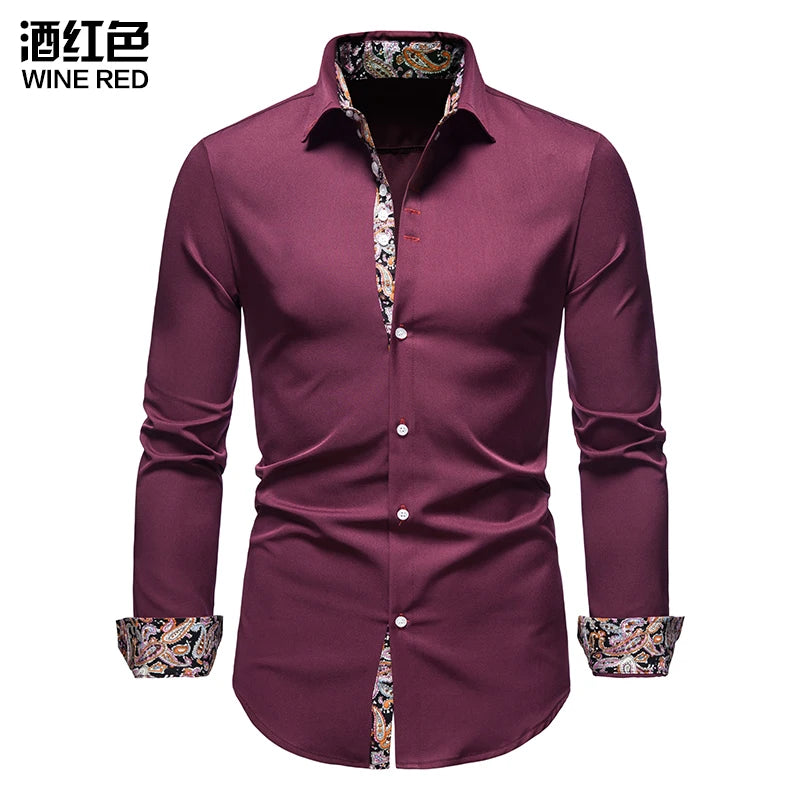 Chemise homme avec col chemises blanches homme manches longues chemises homme polos pour hommes marques célèbres Camisa Social Masculina