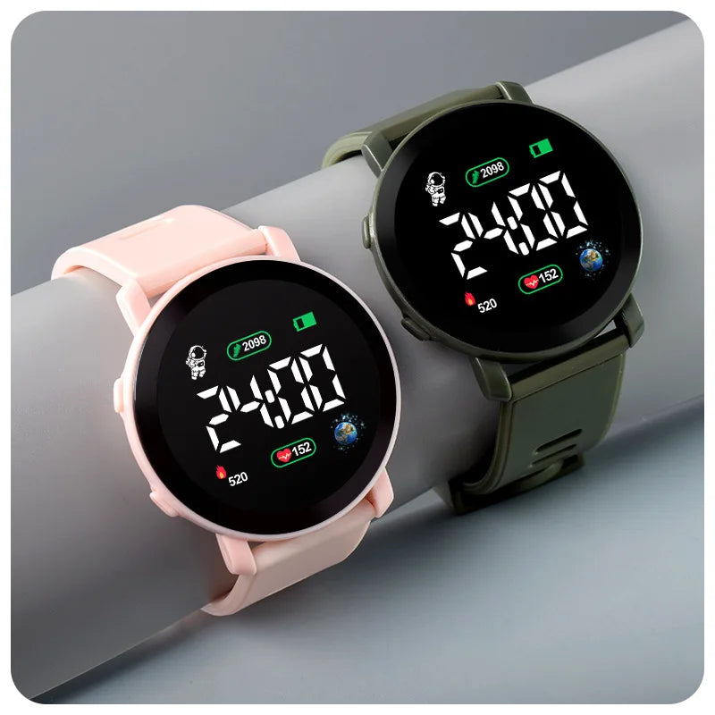Ensemble de montres électroniques pour enfants, ensemble d'horloge numérique de Sport pour enfants, bracelet en Silicone, affichage LED, montre-bracelet pour filles et garçons