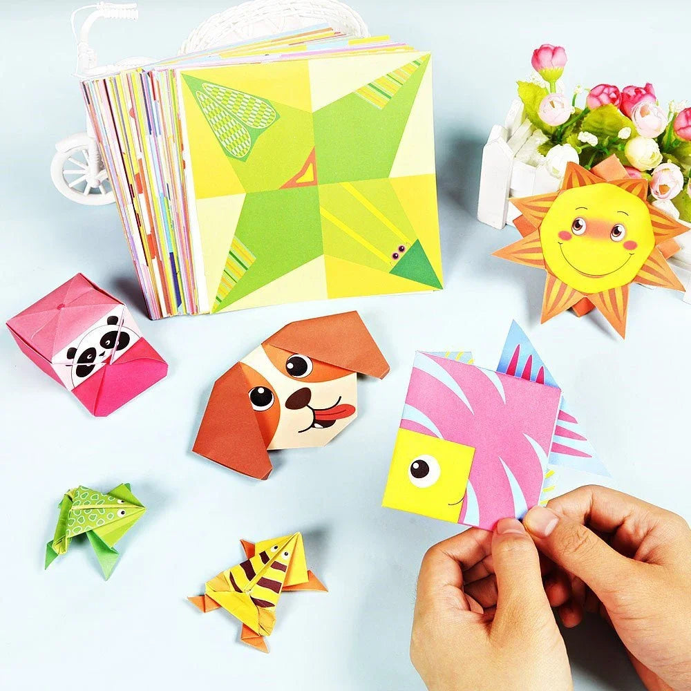 54 Pages Montessori jouets bricolage enfants artisanat jouet 3D dessin animé Animal Origami artisanat papier Art apprentissage jouets éducatifs pour les enfants