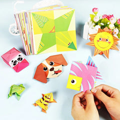 54 Pages Montessori jouets bricolage enfants artisanat jouet 3D dessin animé Animal Origami artisanat papier Art apprentissage jouets éducatifs pour les enfants