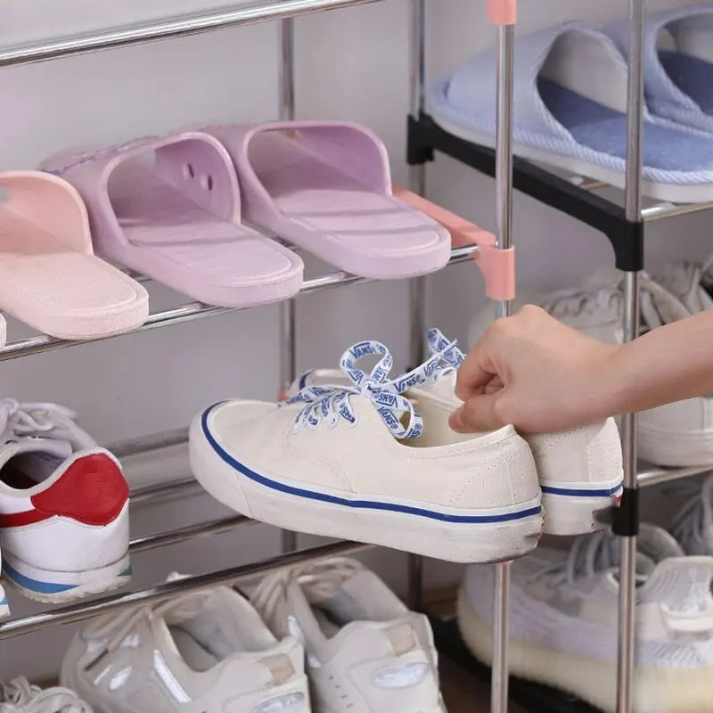 Chaussures T1 multicouches et peu encombrantes, rangement domestique simple, trois et quatre couches, supports à chaussures, 3/4