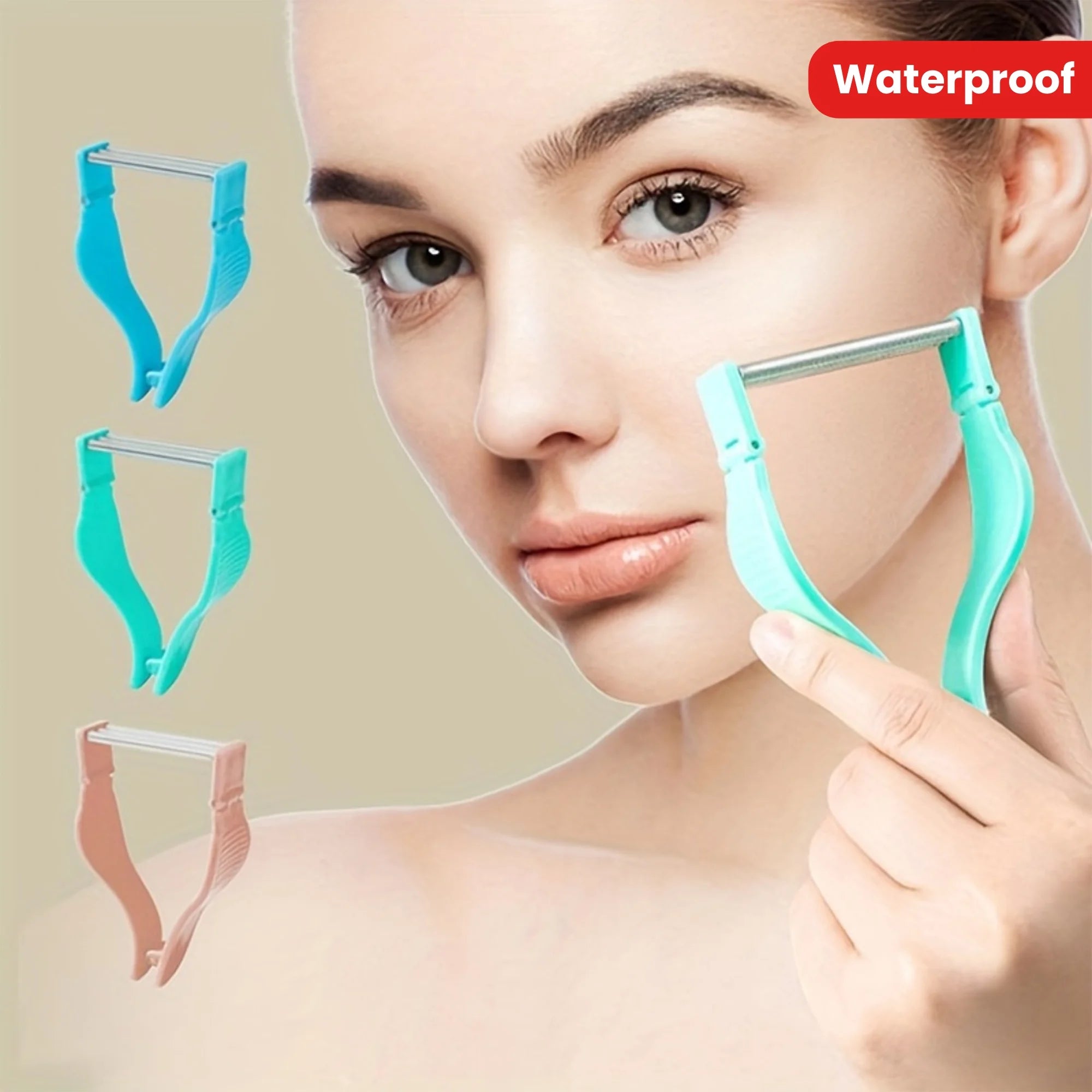 1 pièces épilateur Facial à main rouleau à ressort sûr femmes épilation du visage épilateur soins du visage masseur beauté épilateur outil