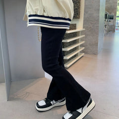 Girls' cotton flared leggings, flared pants, high-waisted, bootcut, yoga pants, bell-bottoms for children