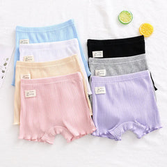 Girls' cotton safety trousers, summer shorts for children aged 3 to 10 years