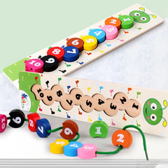 Jouets de laçage en bois pour les tout-petits, Puzzle, activités préscolaires, motricité Fine, jeux éducatifs précoces pour enfants