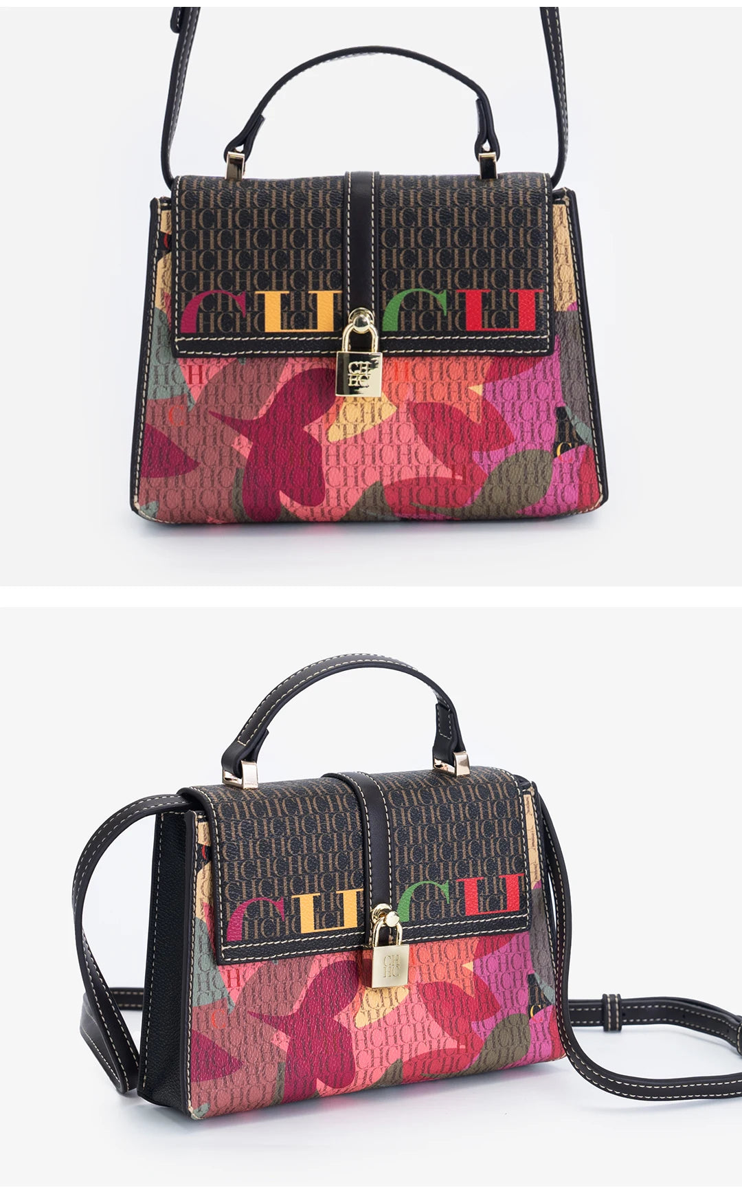 Exquisite and fashionable handbag, lightweight niche, luxury brand with lock, new casual shoulder bag for women 