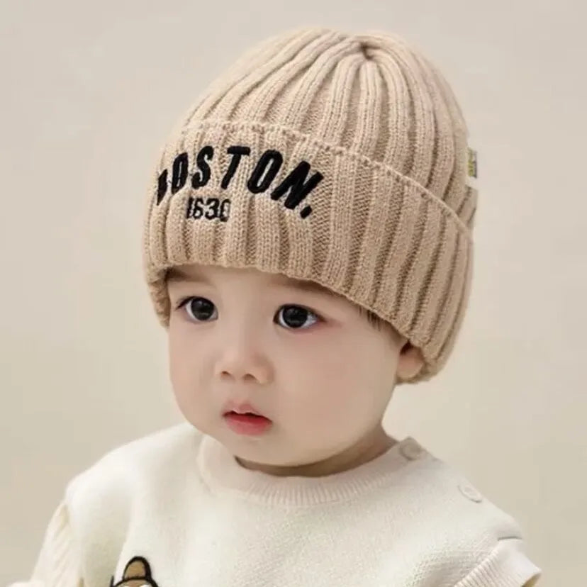 Chapeau de Protection en Laine pour Bébé, Épais et Chaud, Version Coréenne, Cadeau d'Hiver pour Enfant