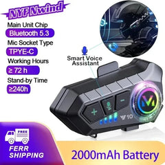 Bluetooth 5.3 casque casque sans fil mains libres appel téléphone Kit Moto étanche écouteur MP3 lecteur de musique haut-parleur pour Moto