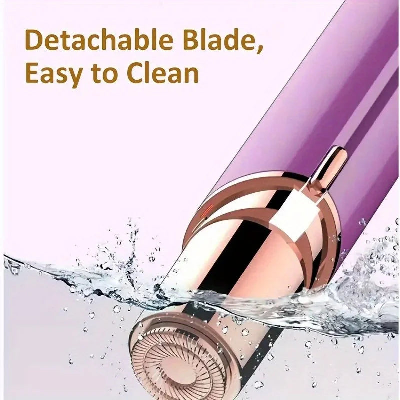 Replacement heads for facial hair removal, for a flawless finish, touch-sensitive facial hair removal tool for women, 4-point view