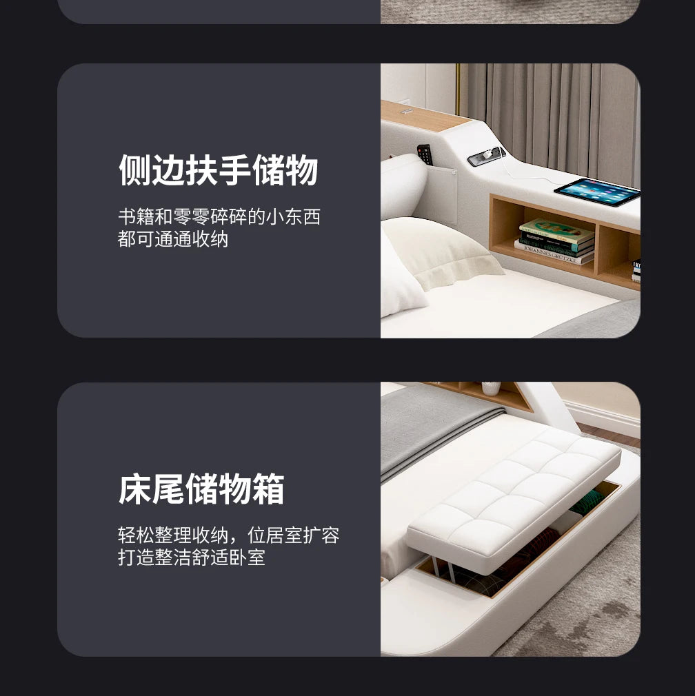 Lits minimalistes uniques lecture fantaisie King commodes de couchage lits Massage Muebles intelligents Para dortoir meubles de chambre