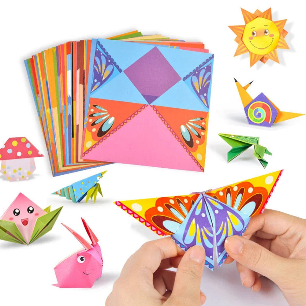 54 Pages Montessori jouets bricolage enfants artisanat jouet 3D dessin animé Animal Origami artisanat papier Art apprentissage jouets éducatifs pour les enfants