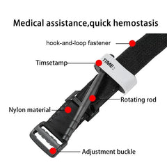 Garrot d'urgence DulEmergency Strap, équipement de premiers soins médicaux à une main pour la randonnée, le camping, les voyages, les sports de plein air