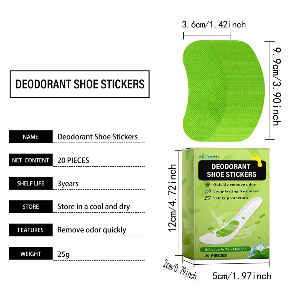 Chaussures déodorant Patch Sneaker odeur pied frais Anti-odeur absorbant la sueur respirant antibactérien stérilisation semelle intérieure Invisible