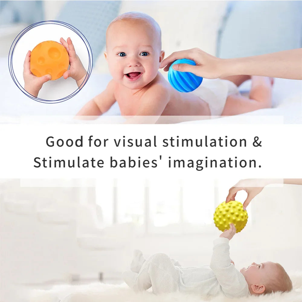 Boules texturées pour bébé, jeu sensoriel, activité de 6 à 12 mois, balle multi-doux, jouets de douche Montessori pour enfants, meilleur cadeau, 6 pièces