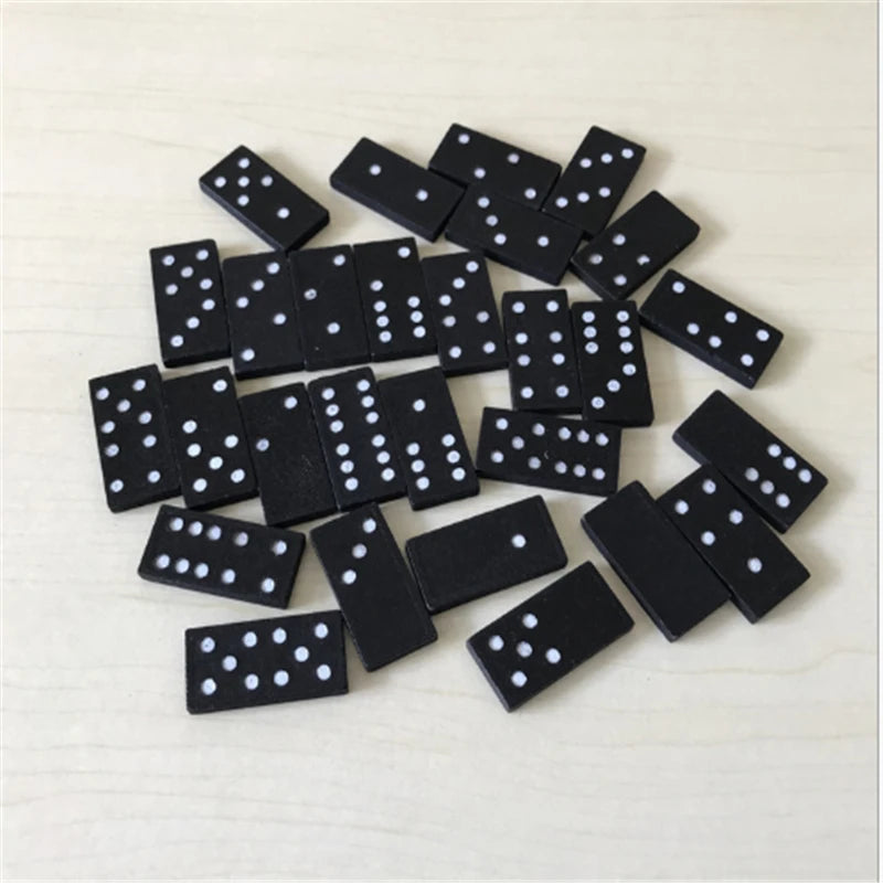 28 pièces/ensemble jeux de société dominos en bois voyage jeu de Table drôle jouets dominos enfant jouets éducatifs pour enfants cadeaux