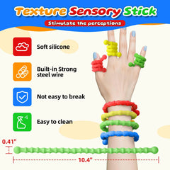 Bâton sensoriel en Silicone, jouets sensoriels Anti-Stress EDC Fidget pour enfants adultes tdah autisme anxiété Gadgets Antistress silencieux