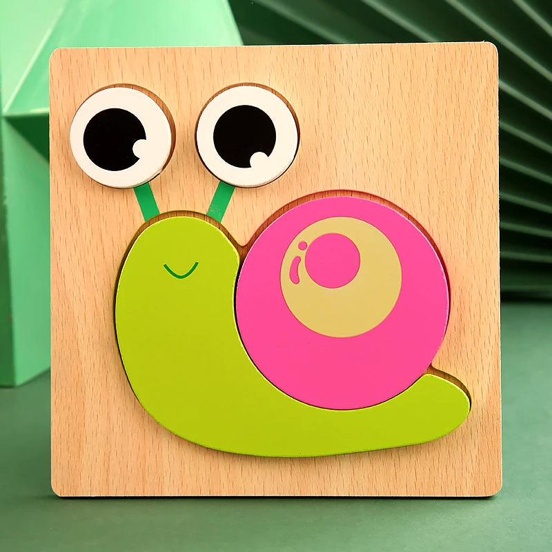 Puzzles en bois Montessori pour enfants, jouets Montessori pour tout-petits de 2 3 4 5 ans, Puzzle 3D, jouet éducatif dinosaure