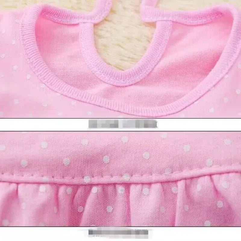 Summer dresses for baby girls, in cotton, sleeveless, printed + embroidered