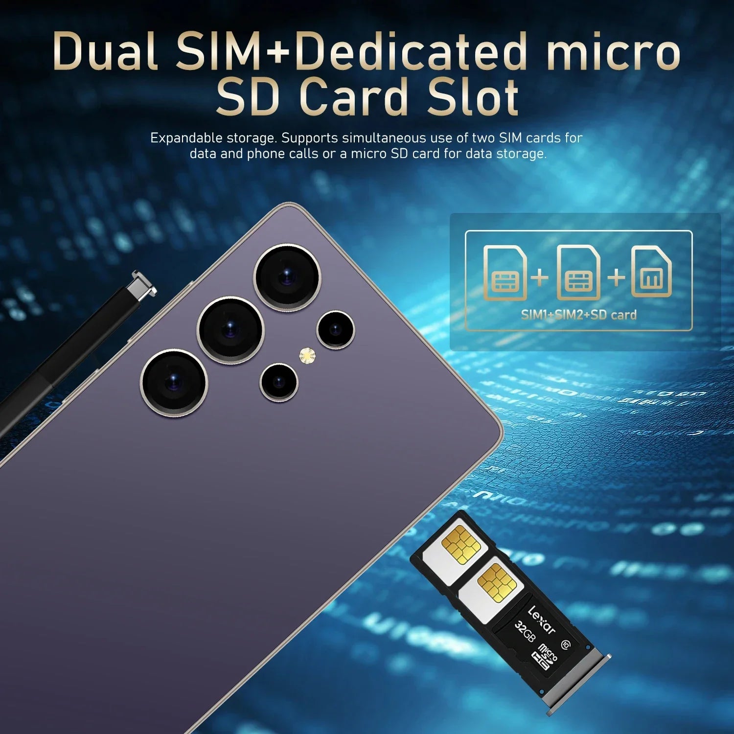 Vision mondiale S25 Ultra Smartphone 5G Android 12 8GB RAM 512GB ROM 6.8 pouces téléphone 1920x1080HD 24 + 48MP 4 5G réseau téléphones mobiles