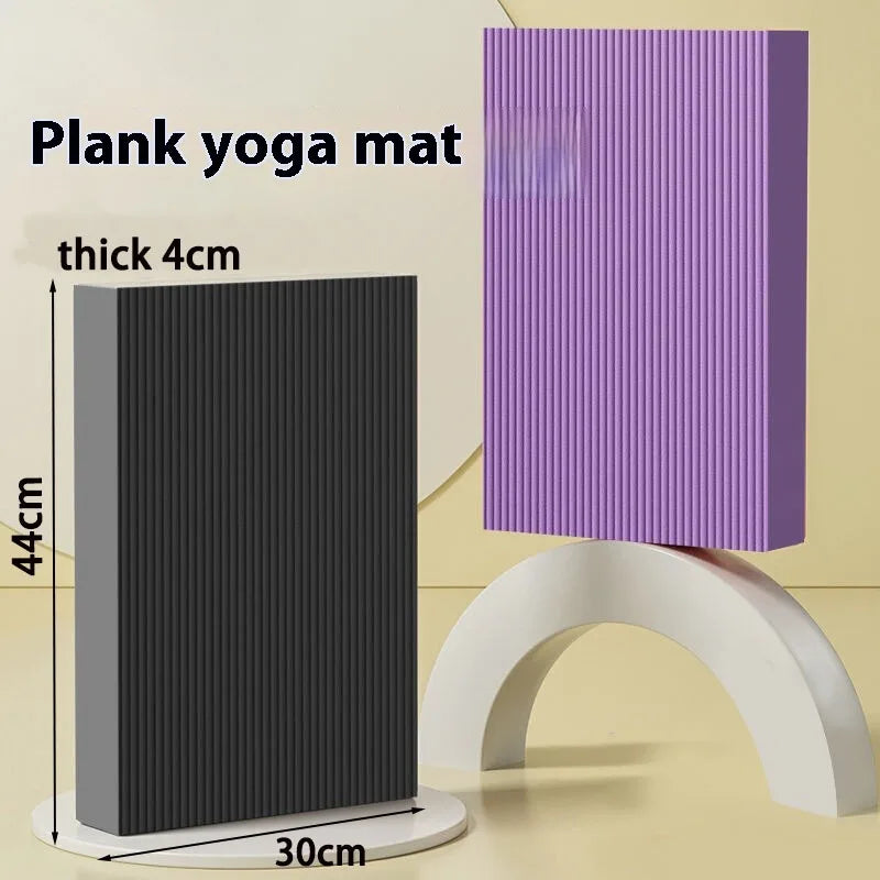 Thick non-slip yoga mat, gymnastics mat, home workout mat, ab wheel, training elbow pads, core strength training