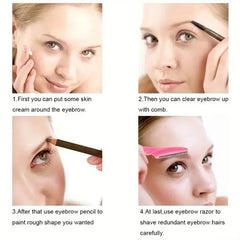 Rasoir à sourcils pour femmes, outils dermaplanage exfoliants polyvalents et rasoir Facial avec couvercle de précision, beauté de sécurité 30 pièces