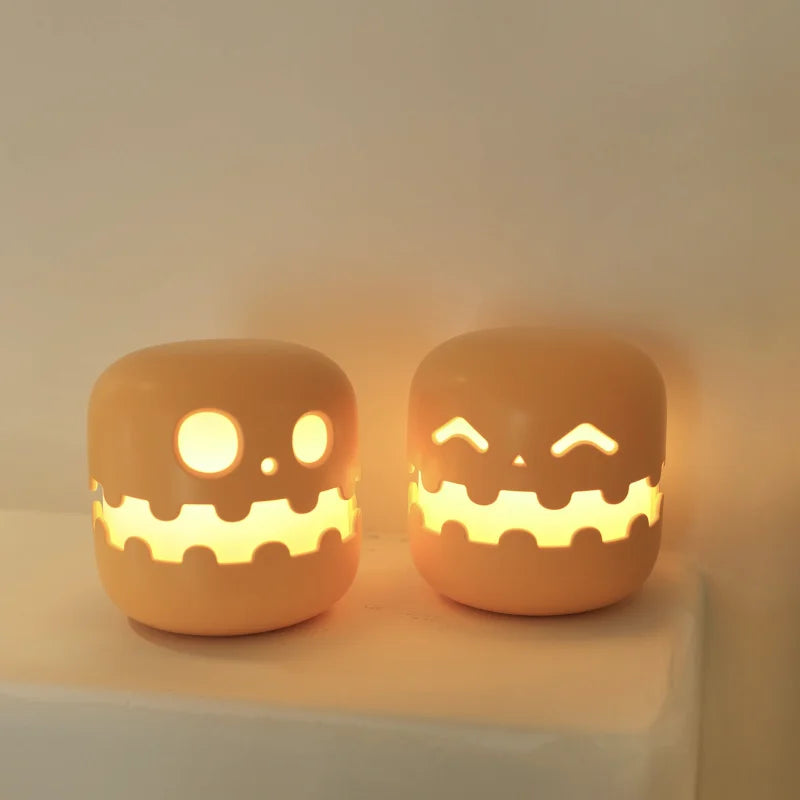 Veilleuses dessin animé fantôme visage lampe de chevet Halloween décor mignon chambre lampe Rechargeable pour chambre d'enfants chambre décoration