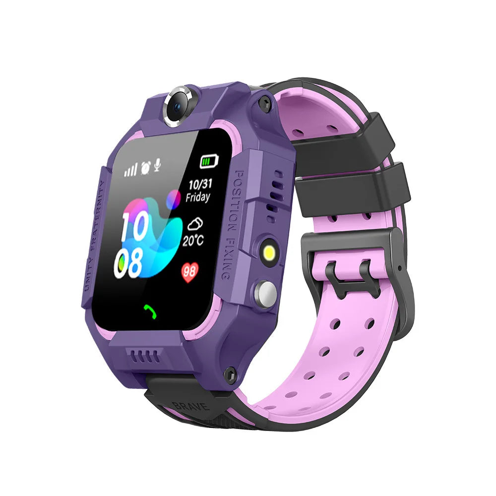Q19B enfants montre intelligente SOS appel téléphonique localisation Tracker Anti-perte caméra écran tactile étanche étudiant montre-bracelet