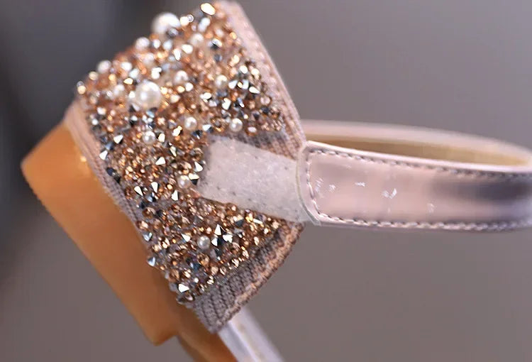 Sandales enfant en bas âge fille chaussures pour enfants perle strass brillant enfants chaussures bébé filles chaussures filles string sandales