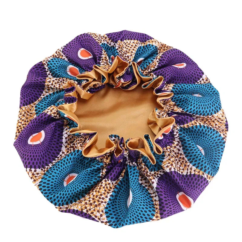 Bonnet de nuit élastique pour enfants, imprimé africain, Turban doublé en Satin, chapeau de nuit, Turban pour enfants, outils de coiffure