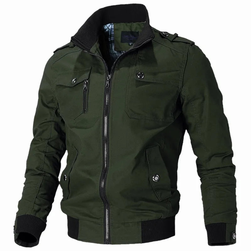 Bomber veste hommes mode décontracté coupe-vent veste manteau hommes 2024 printemps automne nouveaux vêtements d'extérieur chauds solide Stand mince veste hommes