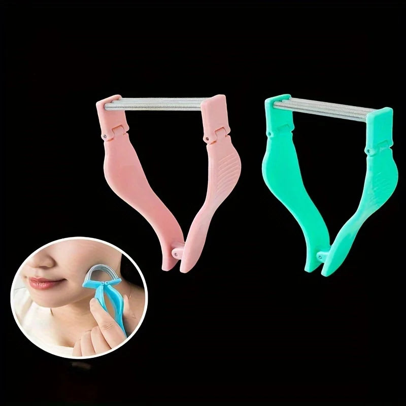 1 pièces épilateur Facial à main rouleau à ressort sûr femmes épilation du visage épilateur soins du visage masseur beauté épilateur outil