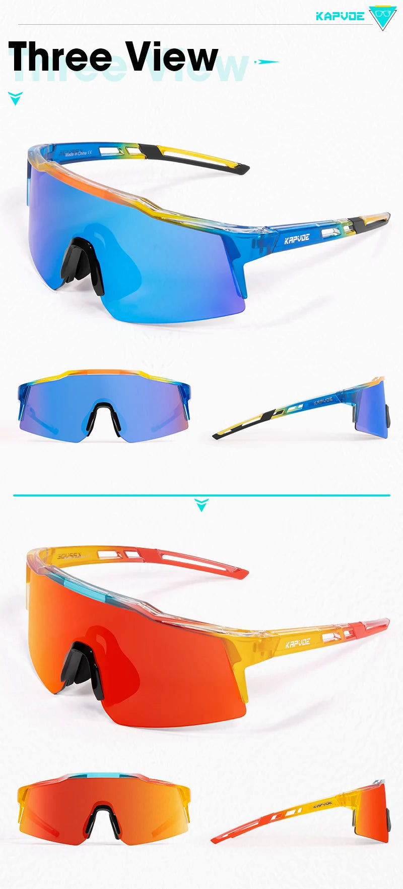 Kapvoe lunettes de soleil photochromiques pour enfants Protection UV400 lunettes de cyclisme de Sport enfants garçons filles lunettes de vélo de mode lunettes de vélo