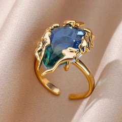 Bagues pour femmes goutte d'eau réglable anneau Femme nouvelle fête de mariage mode bijoux cadeau Femme