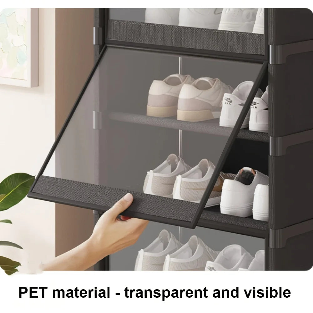 Étagère à chaussures-armoire de rangement à chaussures organisateur de chaussures Vertical pour placard entrée coin chambre-épilable bricolage étagère à chaussures étroite