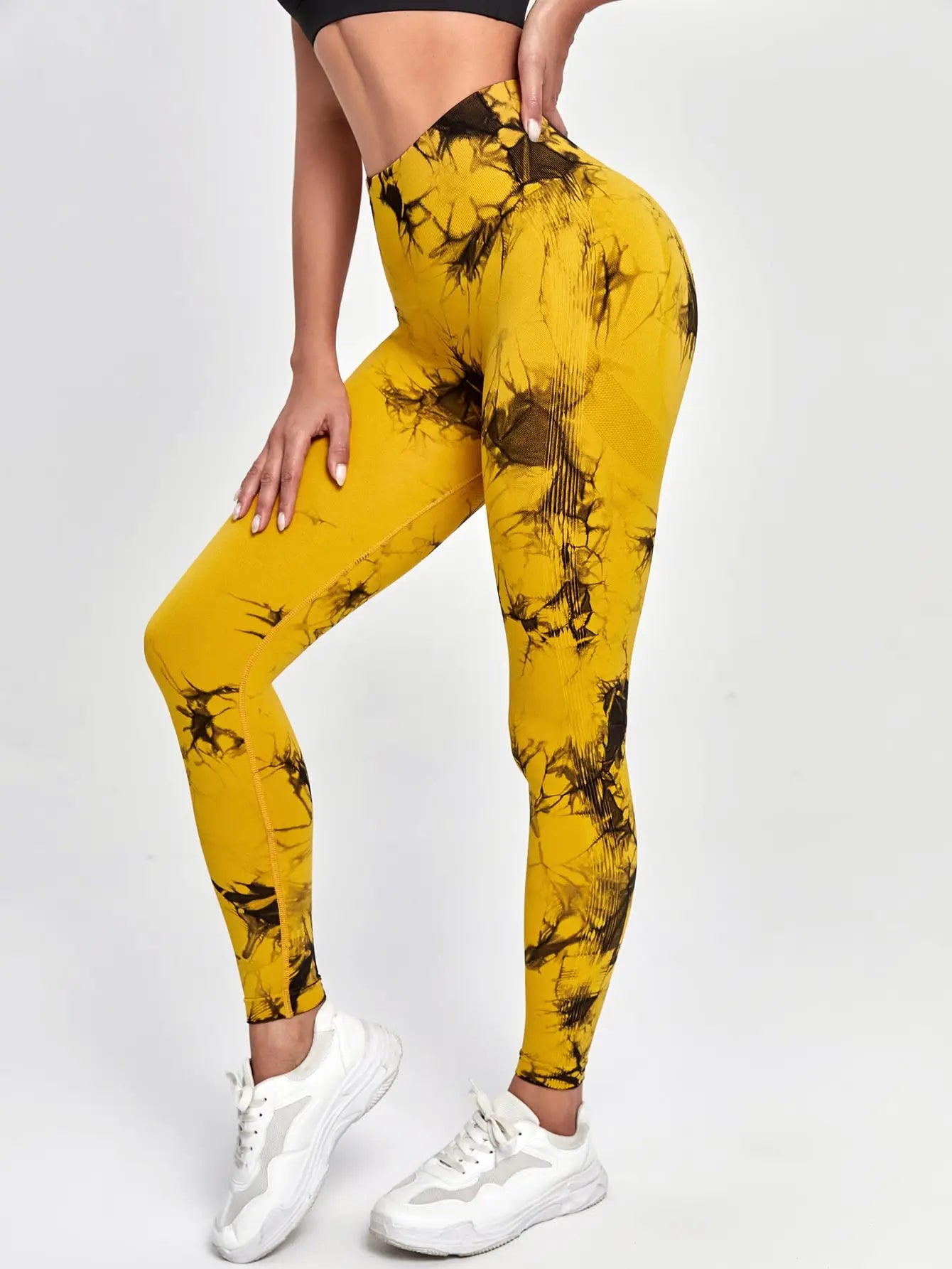 Aught Dye-Leggings de yoga taille haute sans couture pour femmes, pantalons de sport, collants push-up, vêtements de sport, entraînement de fitness, nouveau, 2023