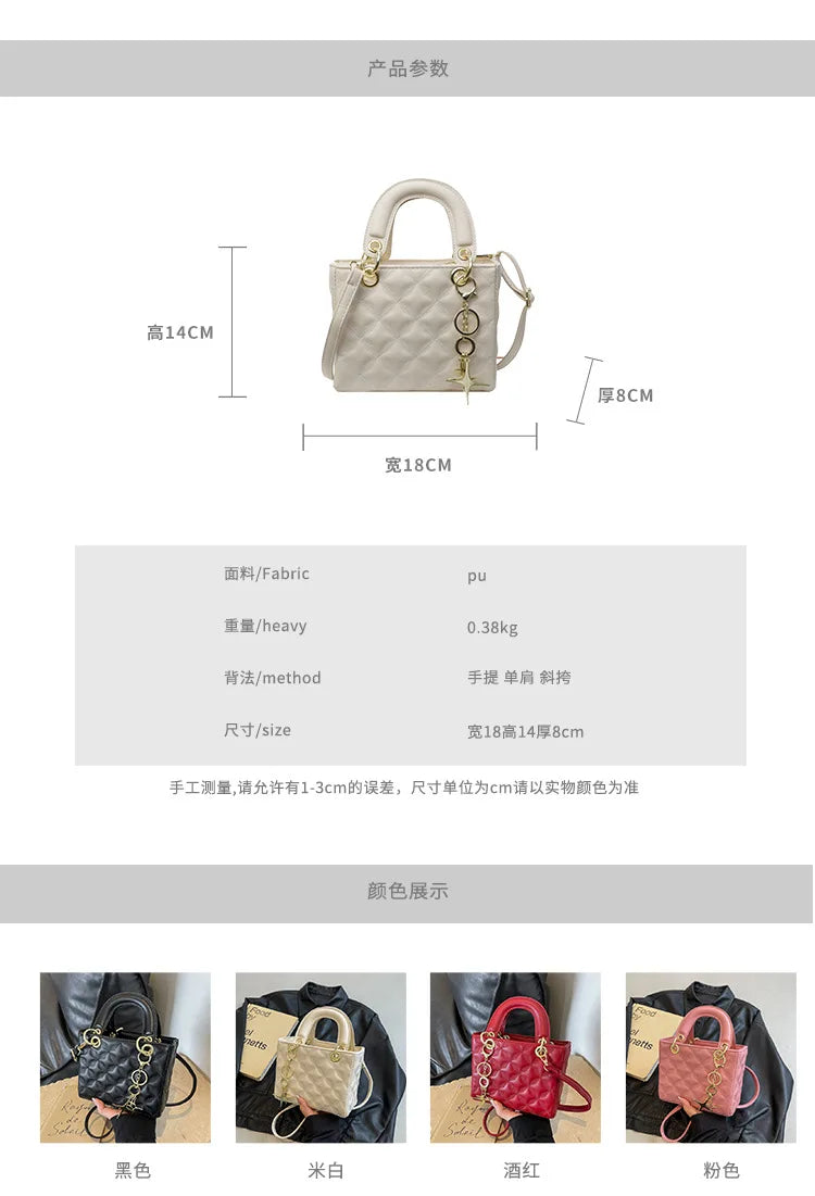 Small Premium Western Style Bag, New Shoulder Bag, Fashionable Embroidery Thread, Versatile Concubine Handbag 