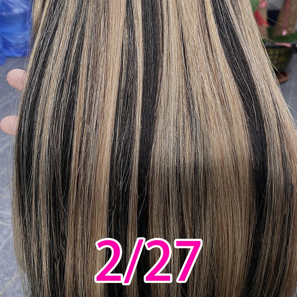 613 Straight Human Hair Bundles, No Weft, 100% Virgin, Highlighting Original Russian Natural Unprocessed Blonde Loose Extensions