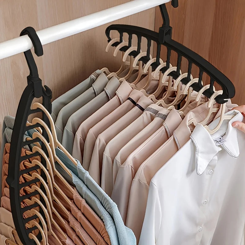 Cintre pliant multi-trous, support de rangement antidérapant, gain de place, organisateurs pour garde-robe, jean, pantalon, écharpe