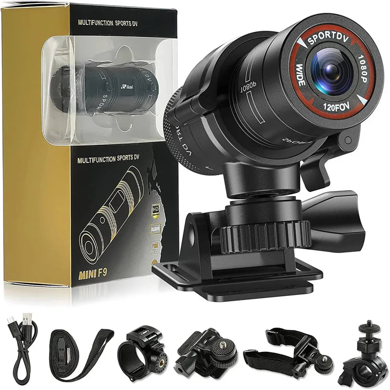 Caméra de casque de vélo de sport étanche, caméra de casque de vélo de course, haute résolution, objectif ultra grand angle, 4K HD, 1080P, 30 ips