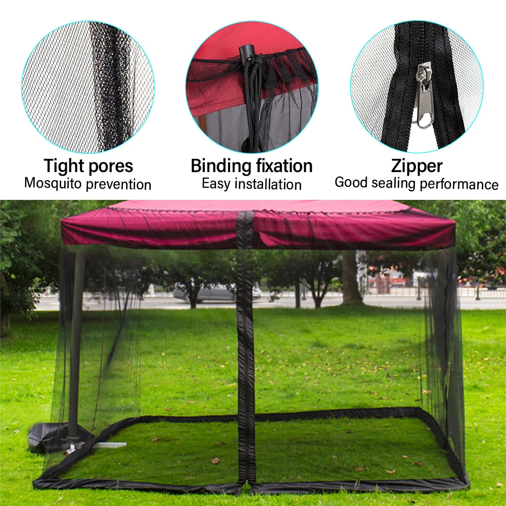 Outdoor camping mosquito net, mesh net for house bed, Roman umbrella, insect repellent, double-door tent protection