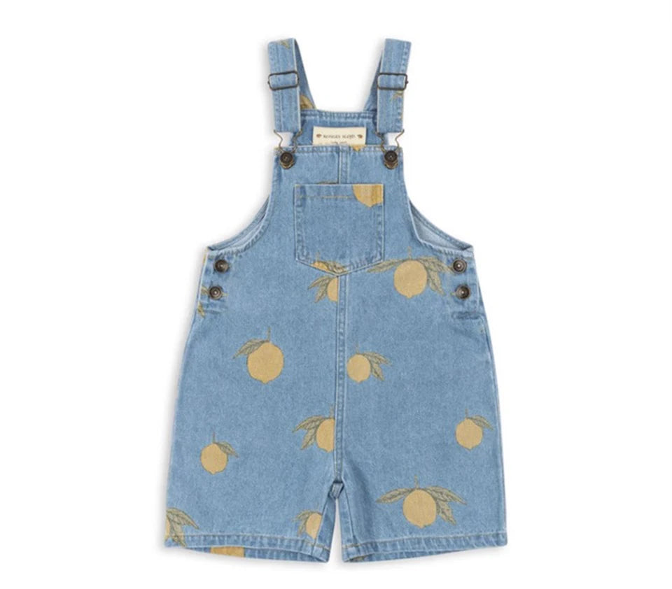 Robe imprimée mignonne pour filles, ensemble de vêtements pour tout-petits, veste à bretelles en jean, robes à enfiler en denim pour enfants, pantalons en jean combiné, marque KS, 2024