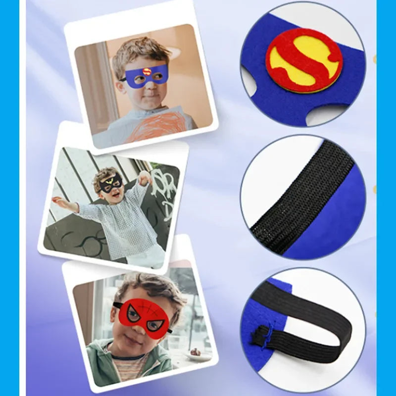 Smile Hero Capes pour enfants, garçons de 3 à 10 ans, olympiques Kiev illage de dessin animé, fournitures de fête, cadeaux de Pâques, cosplay, nouveau