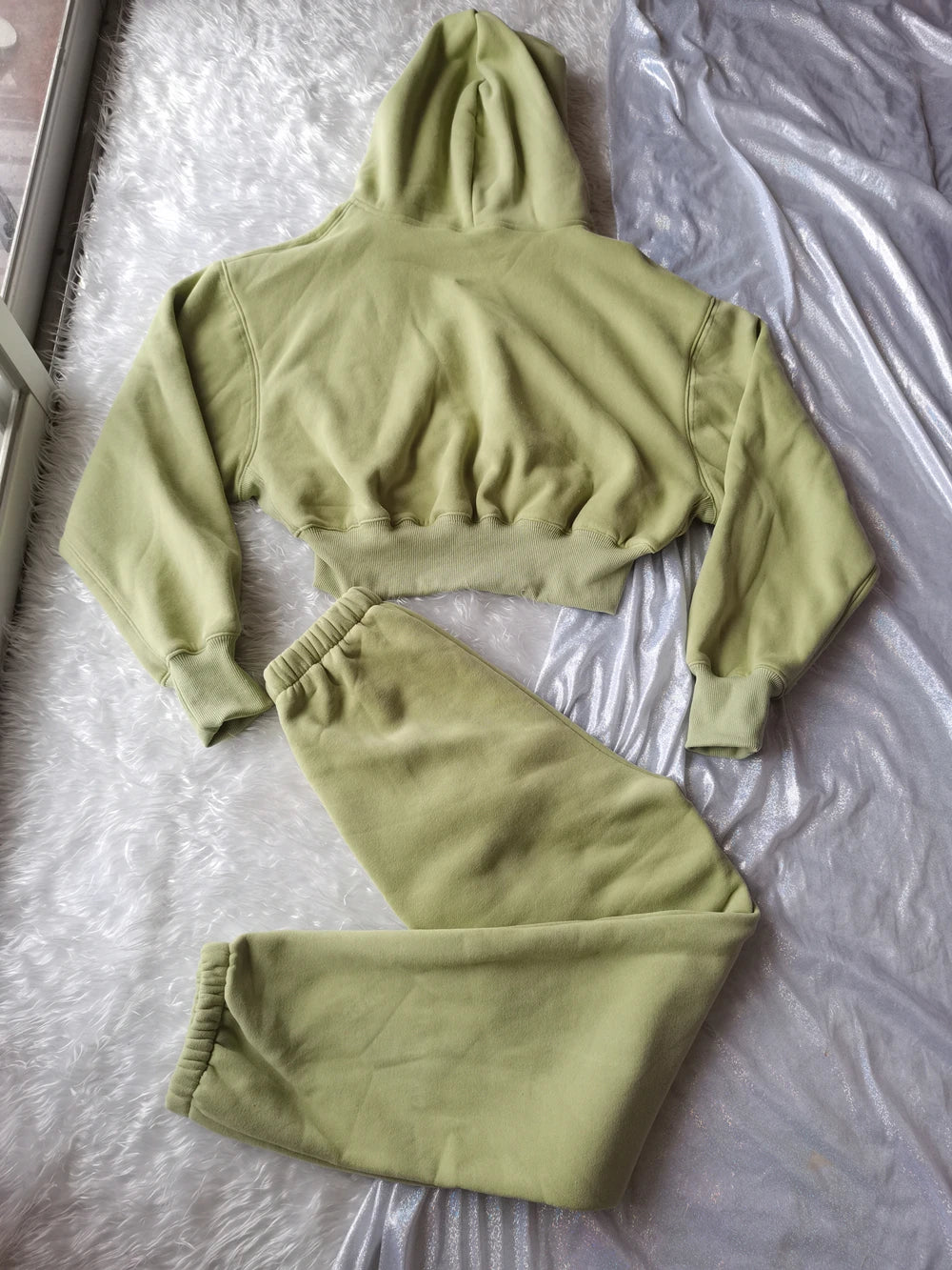 Sweat à capuche Smile avec pantalon de jogging pour femme, ensemble 2 pièces, tenue de sport décontractée, survêtement monochrome, imbibé de sueur, vente en gros, automne et hiver