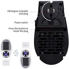 Chauffage électrique à prise murale, économe en énergie, faible bruit, radiateurs portables pour usage intérieur, pièce, cuillère à soupe