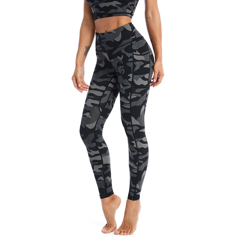 Cloud Hide – ensemble de Yoga Camouflage, vêtements de sport pour femmes, pantalons d'entraînement, Leggings, haut, soutien-gorge, chemise, costume de Fitness, S-XXL