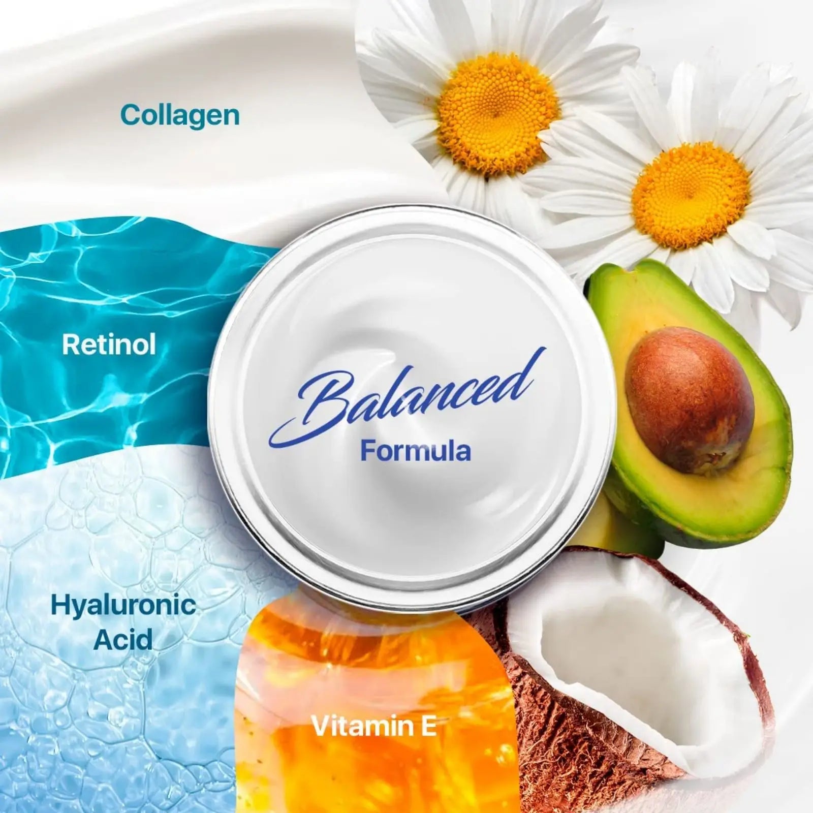 Crème au collagène pour le visage au rétinol et à l'acide hyaluronique, soin de la peau Anti-âge jour et nuit, hydratant pour le visage