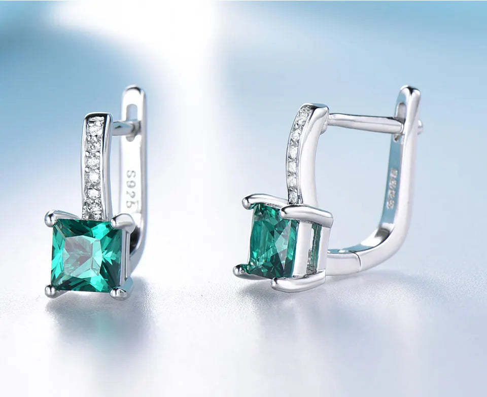 Characterlevez ald Square Jewelry Set pour femme, matiques élégantes, pendentif, clip, boucle d'oreille